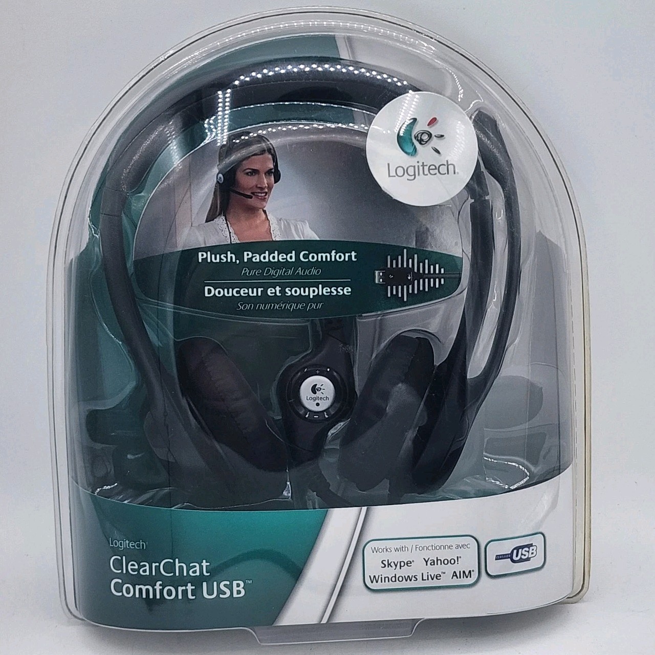 Logitech ClearChat Comfort USB Headset w/ Mute & Noise Cancelling Microphone NEw