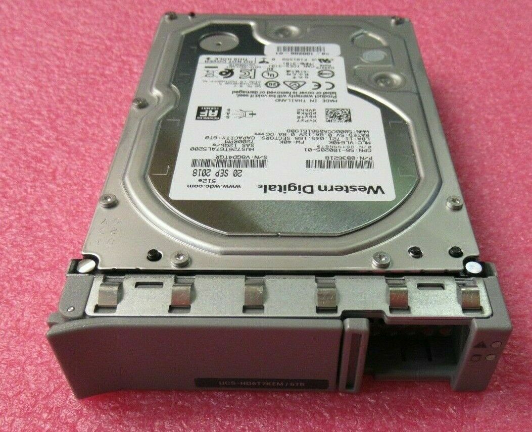 Cisco UCS-HD6T7KEM 3.5" 6TB 12G 7.2K 512E SAS Hot-Swap Hard Drive HDD for UCS
