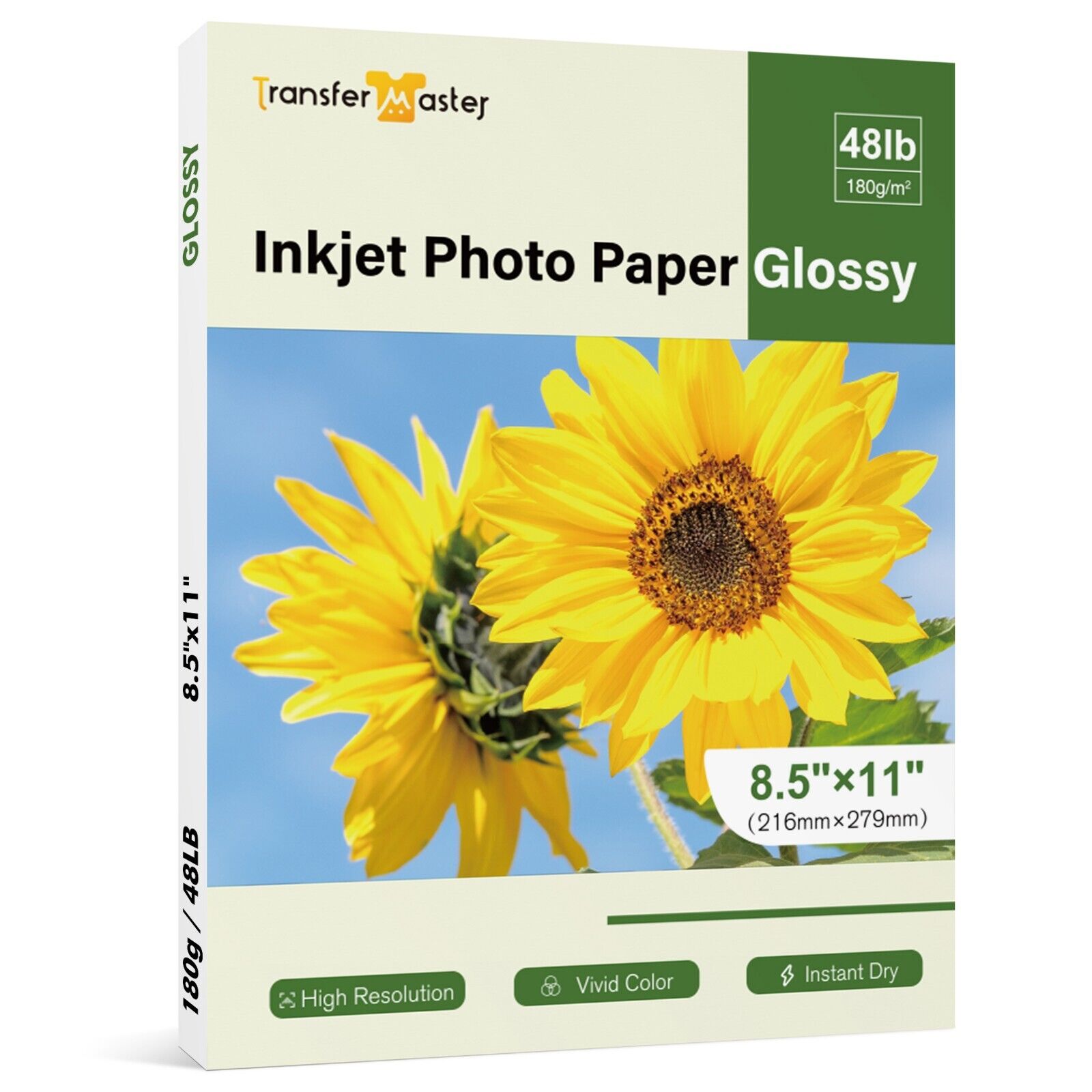 Lot Premium Photo Paper 8.5x11 Glossy 48lb 30-300 Sheets Inkjet Printer HP Epson