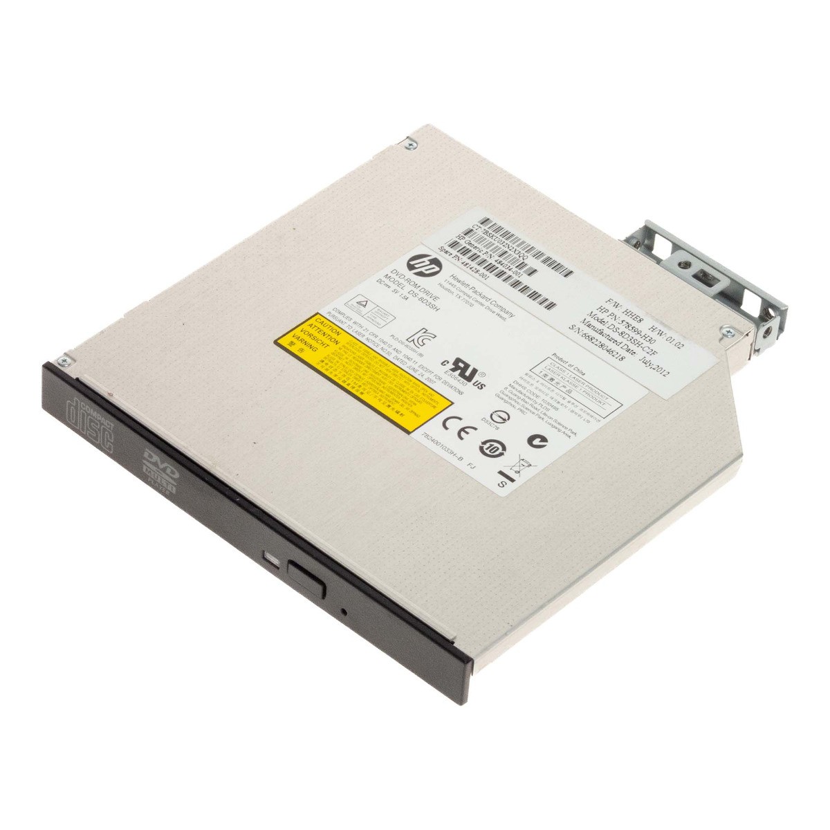 Internal Drive HP DS-8D3SH 481428-001 578599-H30 DVD-ROM DRIVE SATA SLIM