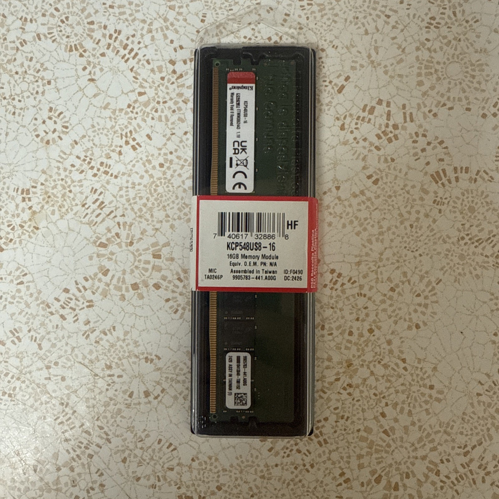 16GB DDR5 Ram 4800MHz CL40 Kingston RAM (KCP548US8-16) Memory - NEW OPEN BOX