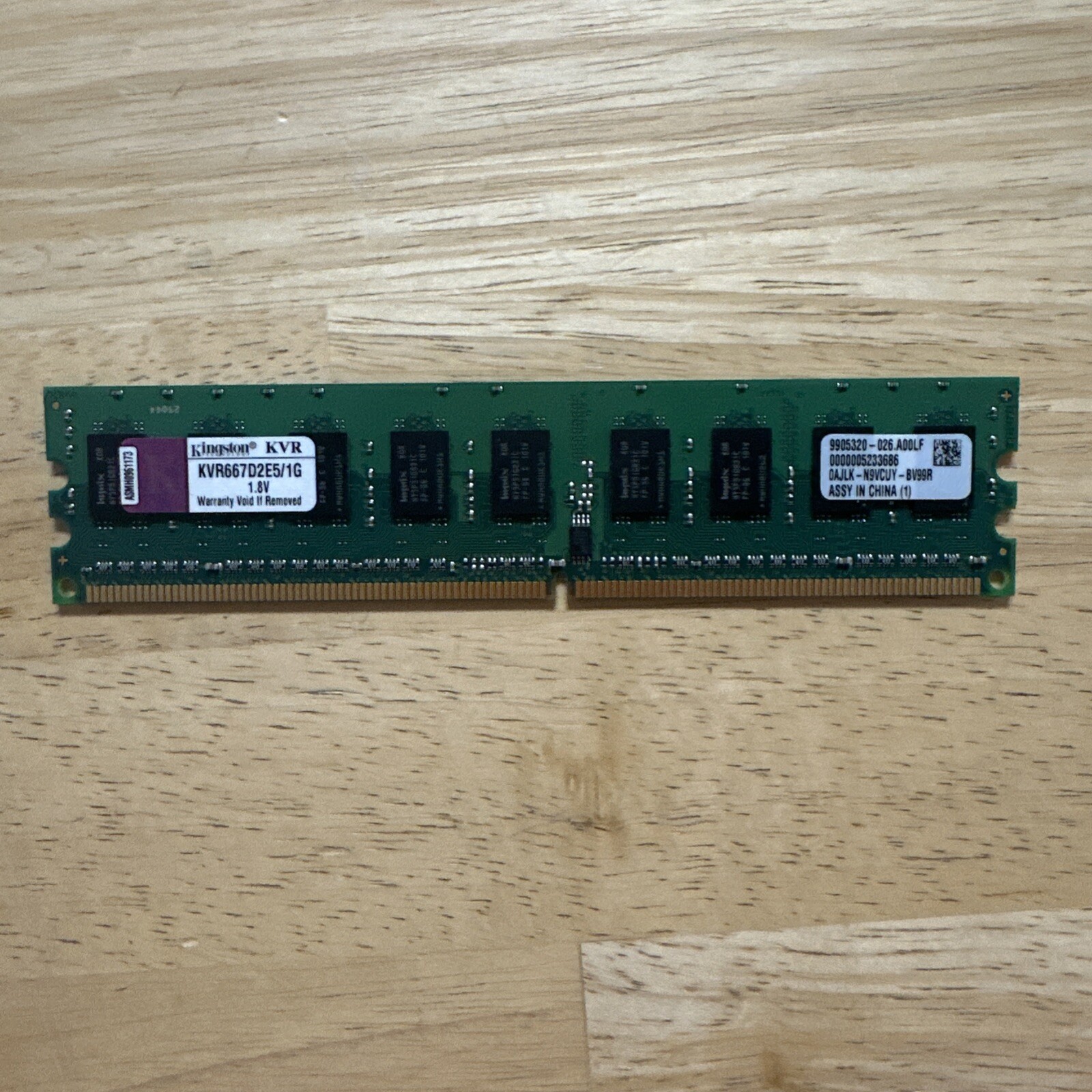 KVR667D2E5/1G KINGSTON 1GB PC2-5300 DDR2-667MHZ ECC UNBUFFERED CL5 240-PIN DIMM