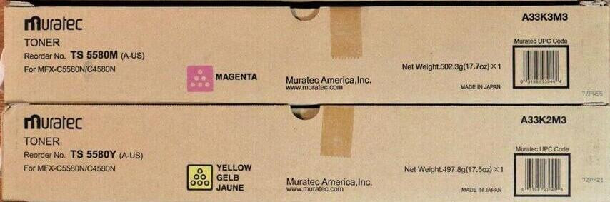 Genuine Muratec TS 5580 MY Toner Cartridge for MFX-C5580N/C4580N New 