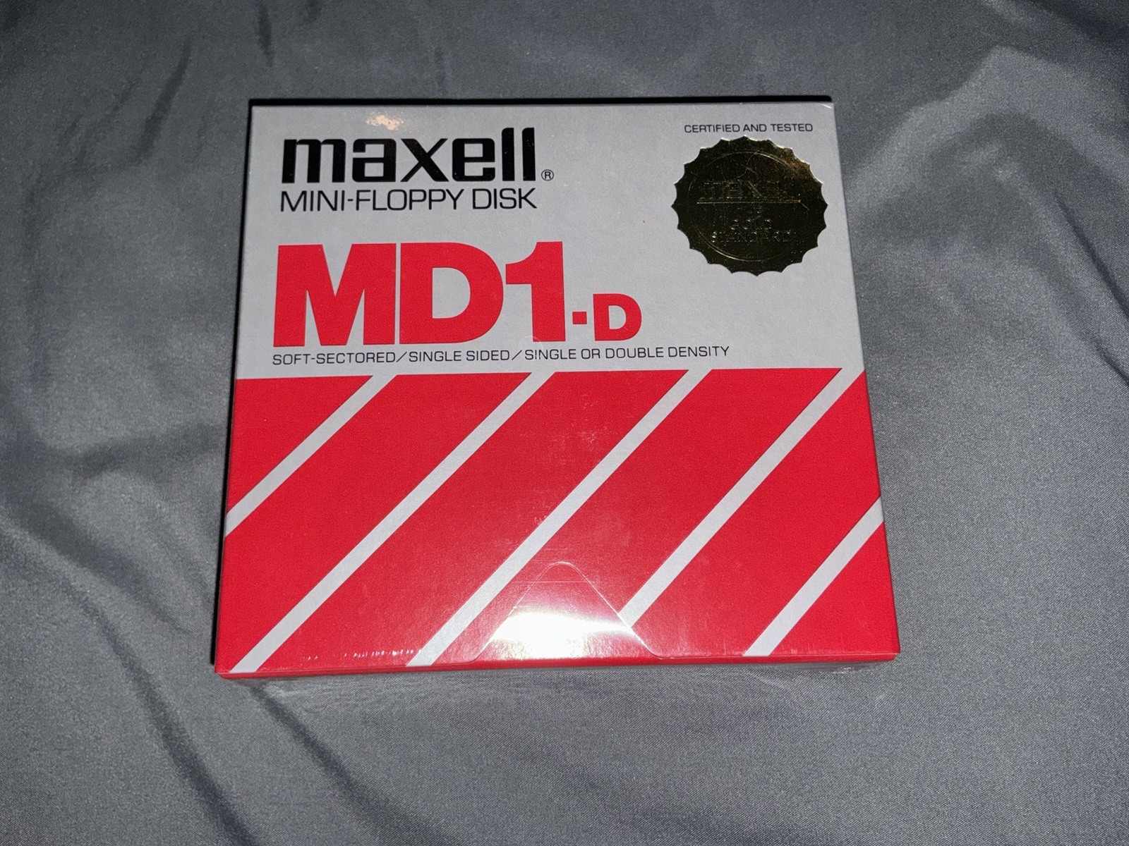 Maxell Mini-Floppy Disk MD1-D 10 Pack NEW SEALED 48tpi Works Apple iI
