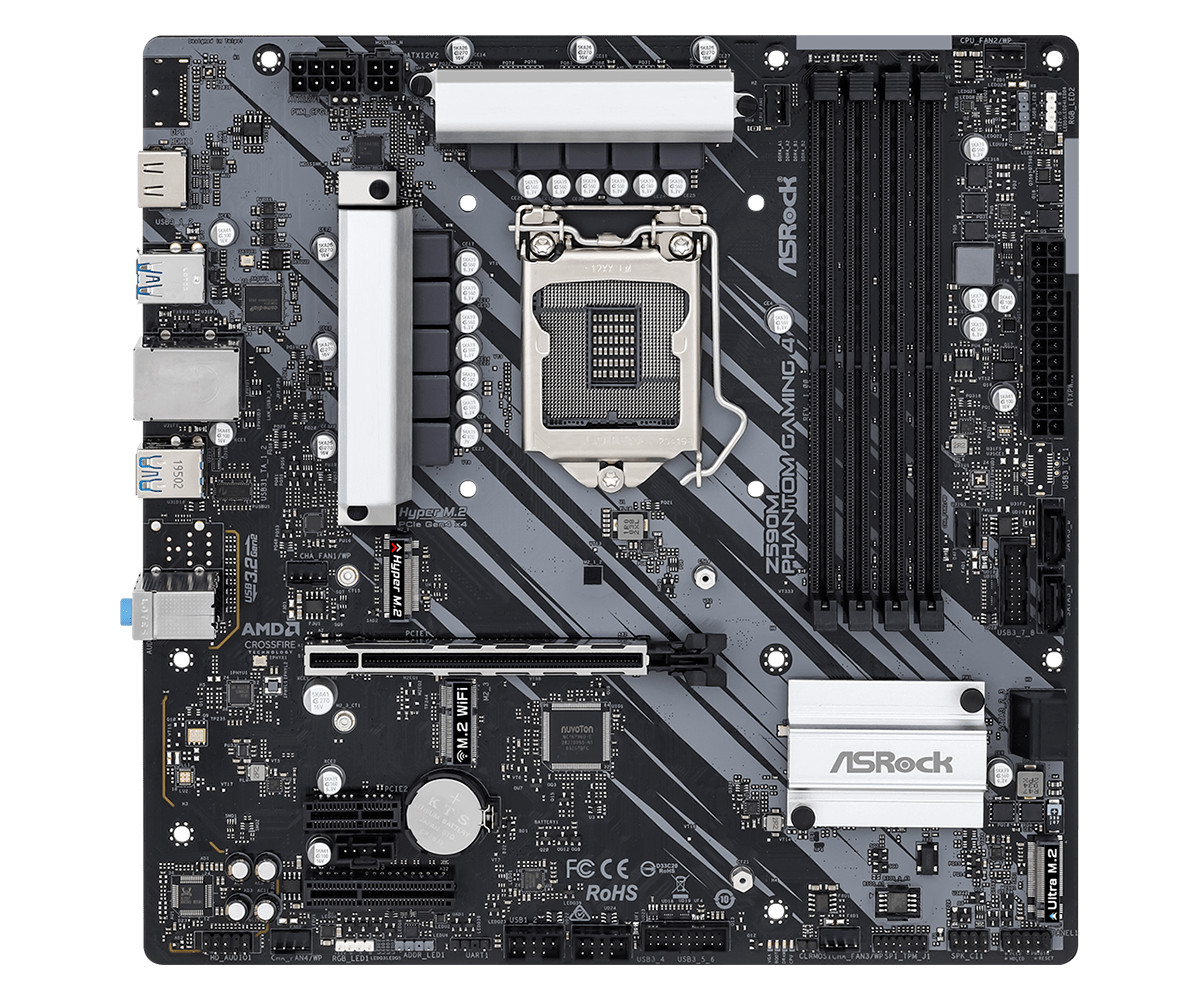 ASRock Z590M Phantom Gaming 4 LGA 1200 Intel Z590 Micro ATX Intel Motherboard