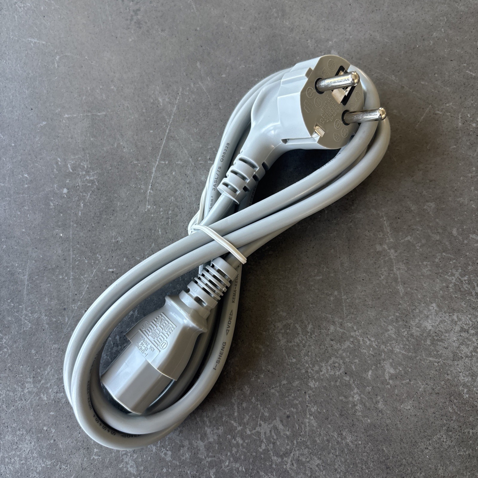 I-Sheng 10 Ft Power Cord 516-0060-01 250V - 10 to 16A - SP-023 - Gray - Computer