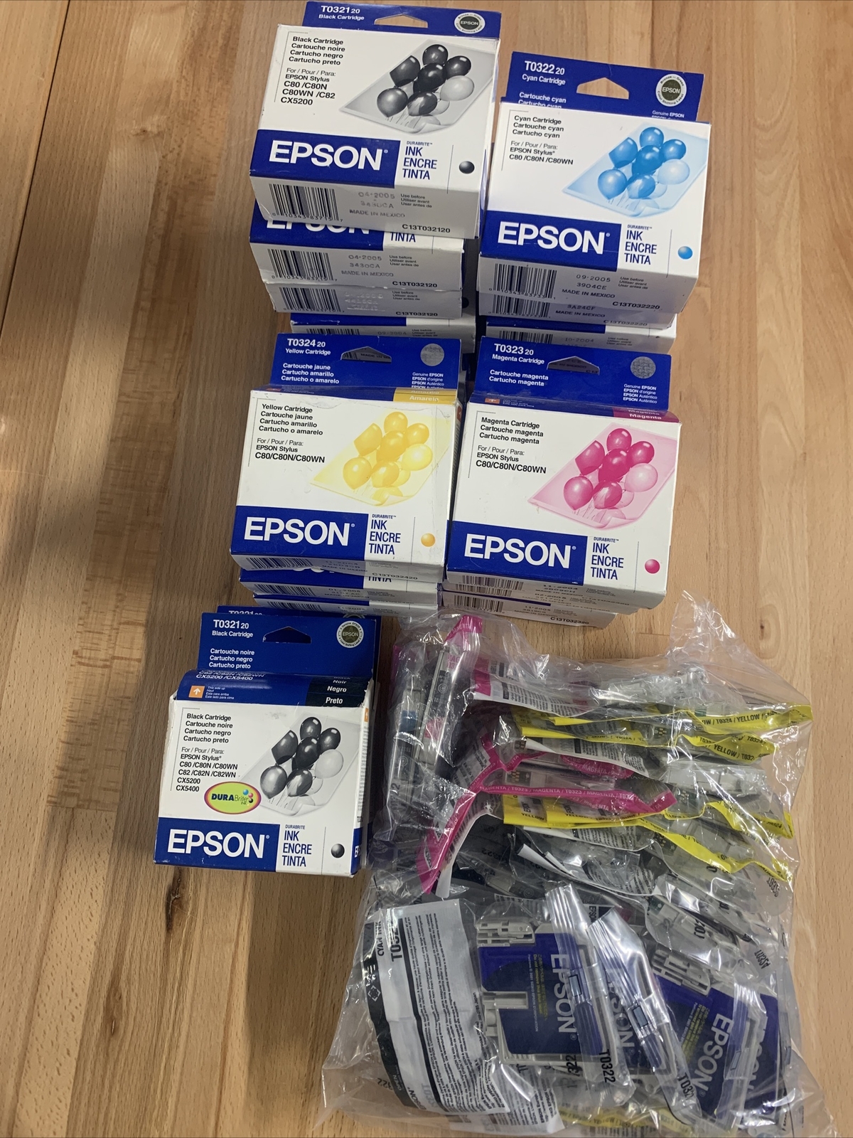 Huge Lot 48  Epson 32 T0322 T0323 T0324 Ink Cartridge GENUINE NEW for Stylus