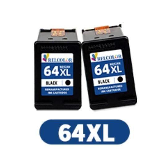 2x 64XL Black Ink Cartridge 64 XL for HP Envy 6220 7155 7158 7855 7858 Printers