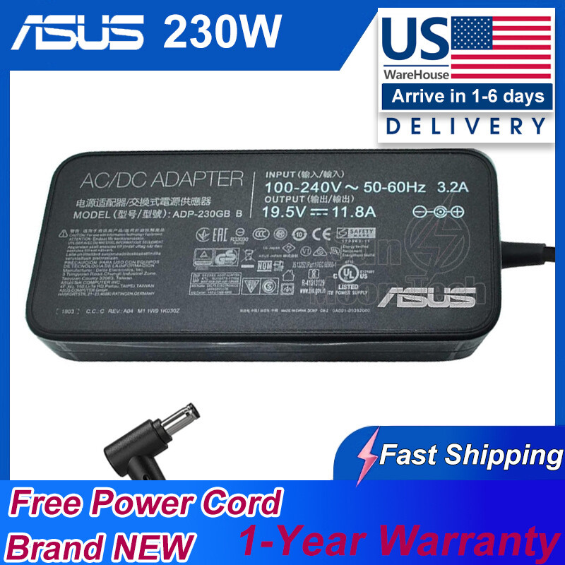 Genuine 19.5V11.8A 230W ASUS ROG G731GW-H6232R G731GW-H6207T Power AC Charger