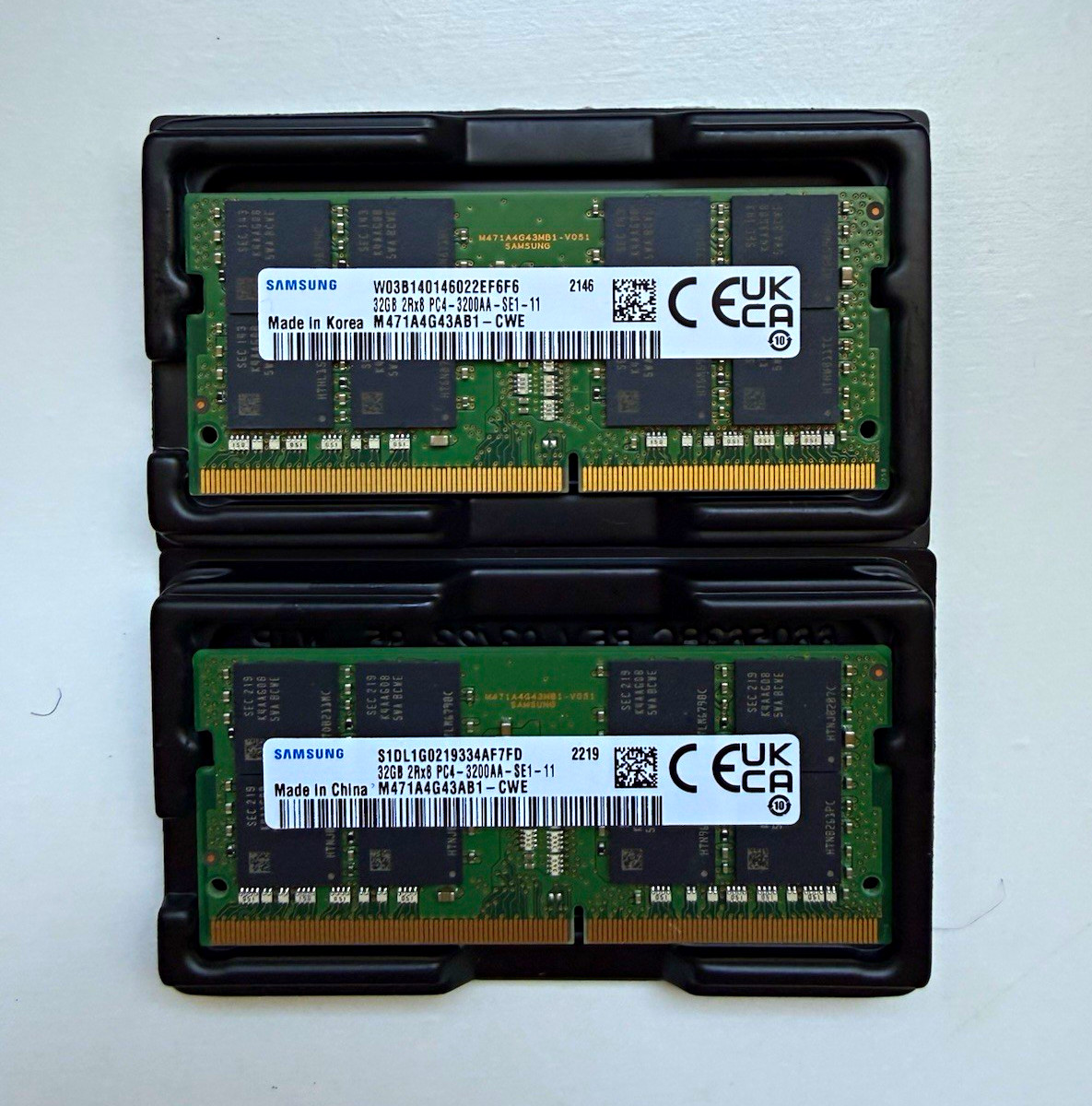 Samsung 64GB (2x32GB) DDR4 SO-DIMM PC4-3200AA RAM M471A4G43AB1-CWE