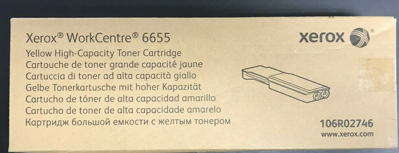 OEM Genuine Xerox 106R02746 Yellow High Yield Toner Cartridge