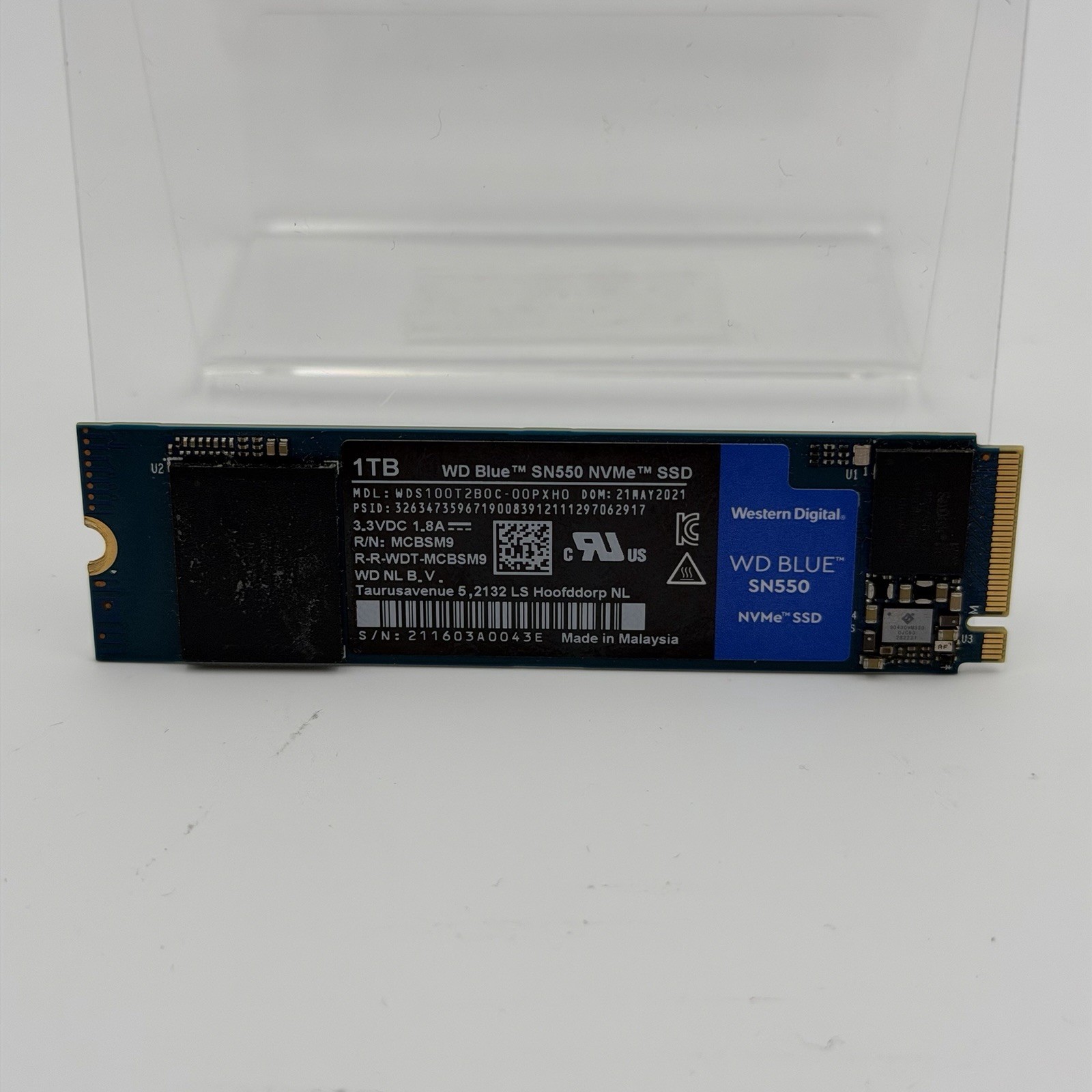 WD Blue 1TB SN550 M.2 2280 NVMe PCIe Gen3 x4 SSD WDS100T2B0C
