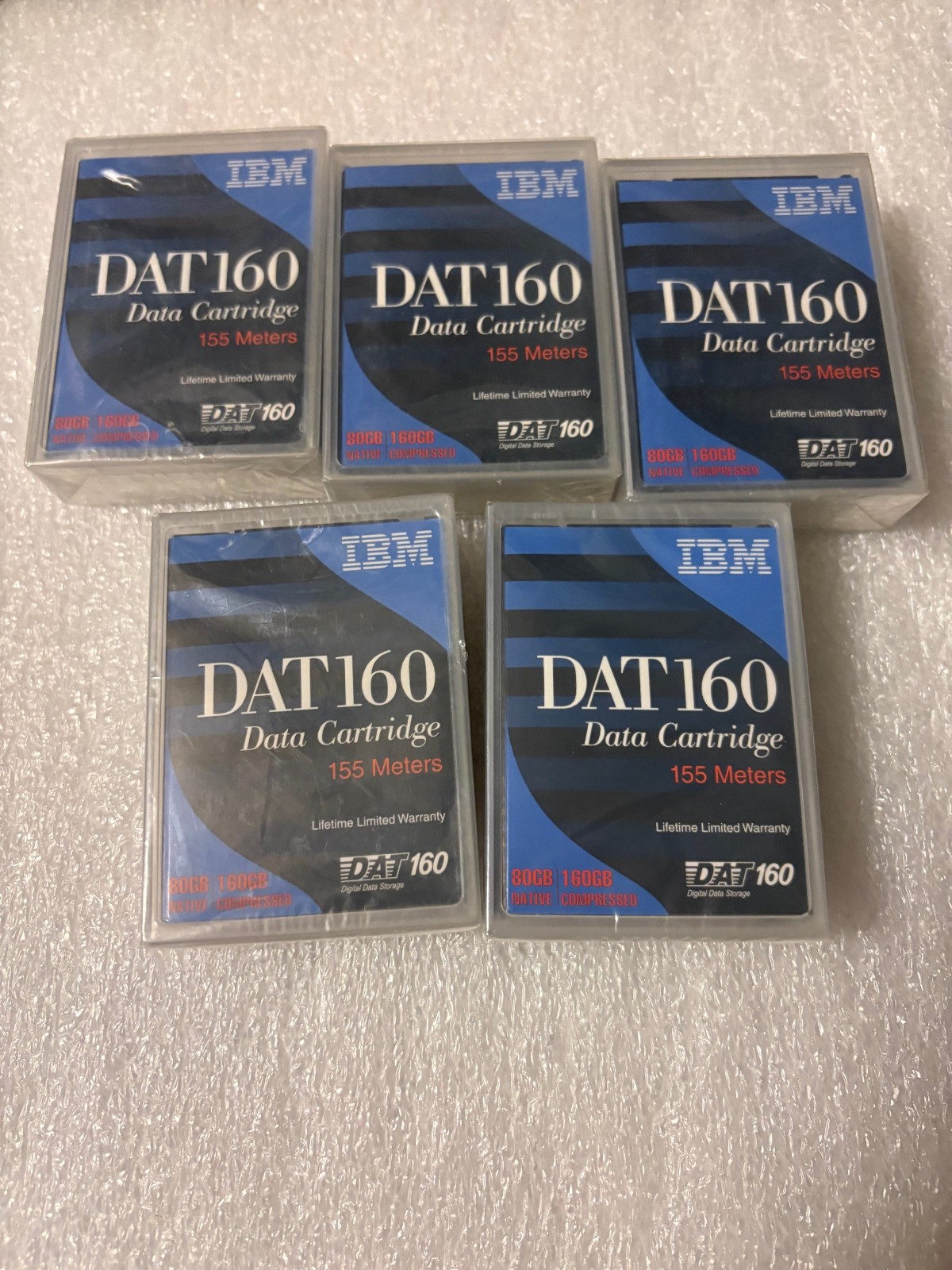 NEW SEALED 5PK 23R5635 IBM DAT160 DDS-6 160GB DATA CARTRIDGE DAT 160( 5 PACK )