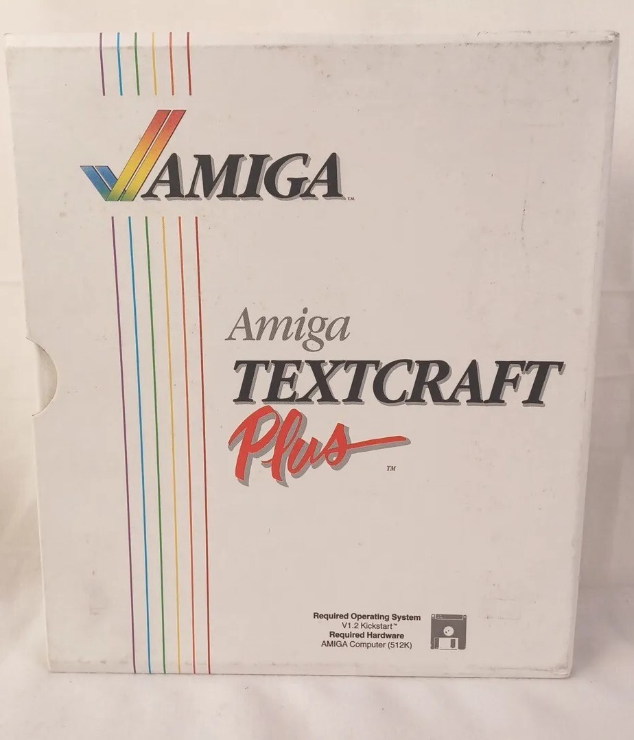 Textcraft Plus Word Processing For 1986 Commodore Amiga No Disk (5E)
