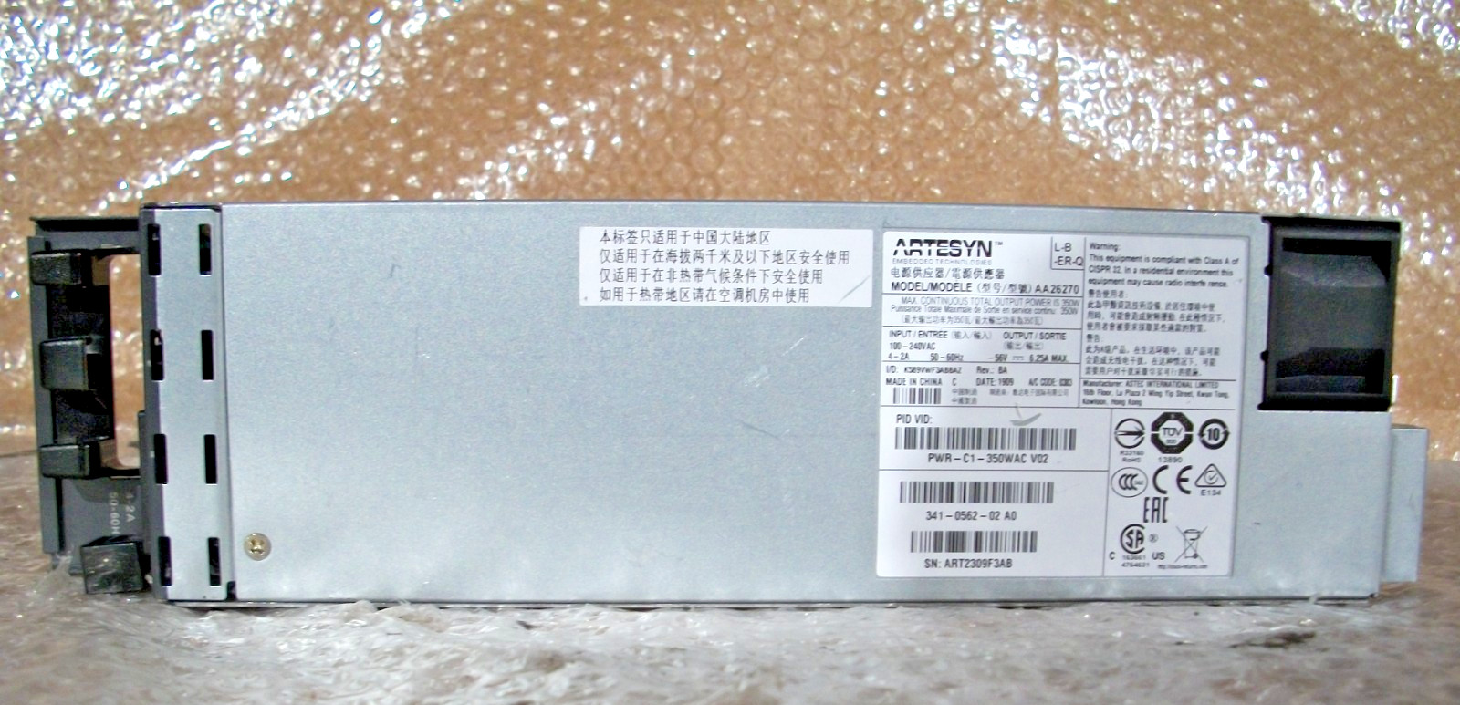 Artesyn PWR-C1-350WAC V02 341-0562-01 350W