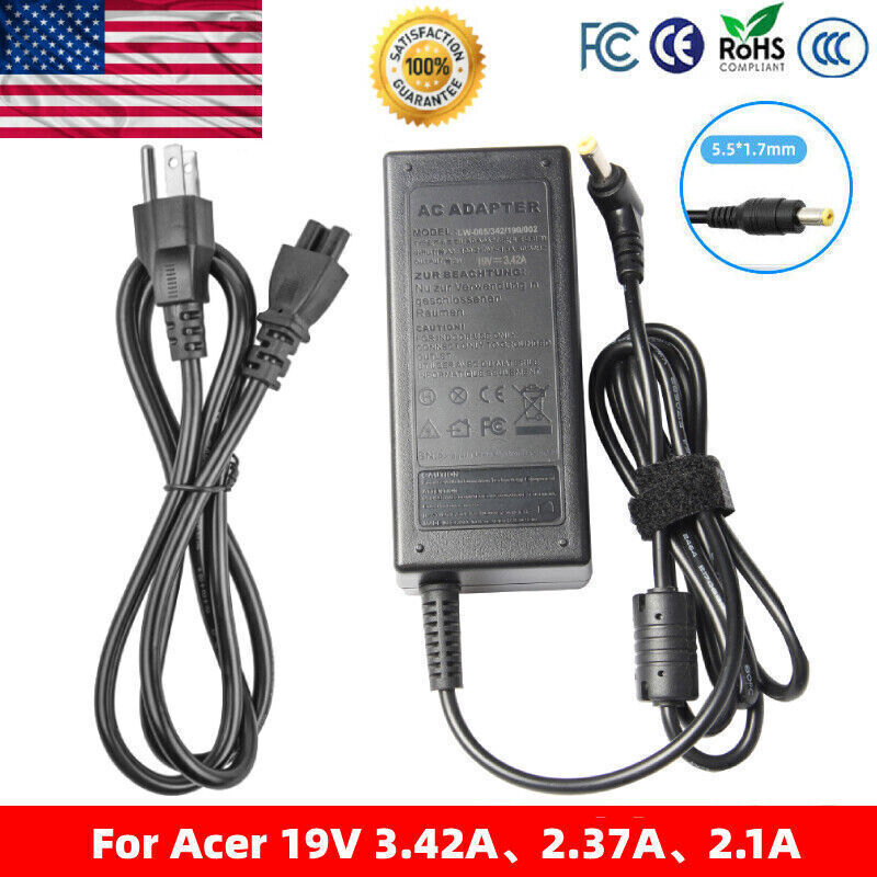 65W AC Adapter Charger Power Cord Supply For Acer TravelMate P Series Laptop