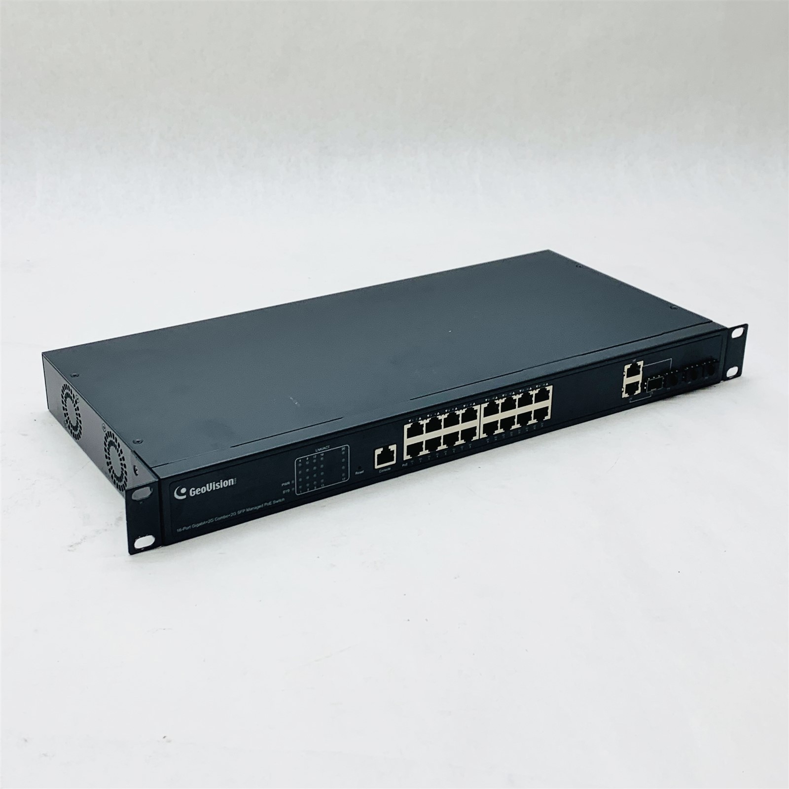 GeoVision GV-APOE1611-V2 16-Port 4-SFP Gigabit PoE+ Web Smart Network Switch