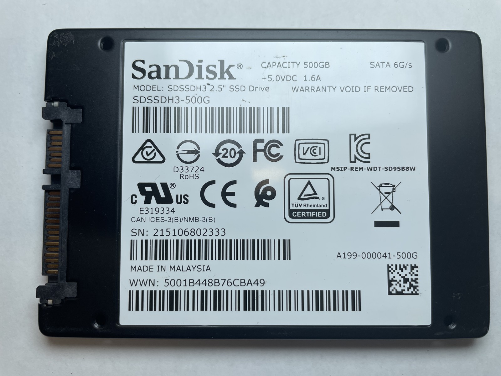 SanDisk Ultra 3D 500GB 2.5" SATA III Internal SSD SDSSDH3-500G