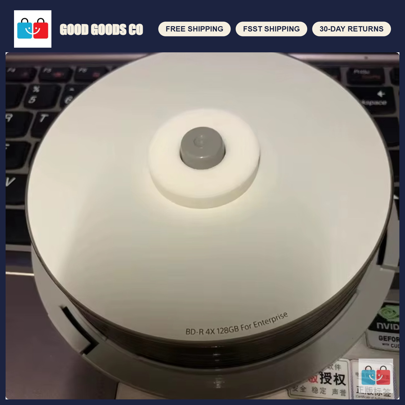 128GB BD-R XL 4X Recordable Blu-ray Disc - High Capacity for Enterprise Use