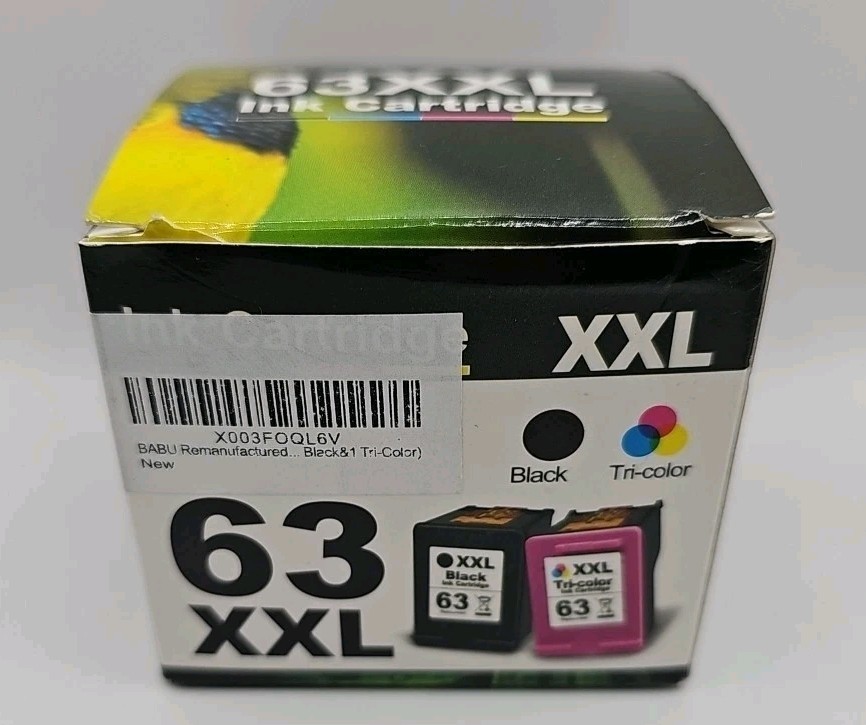 63 XL Black/Tri-Color High Yield Ink Cartridge