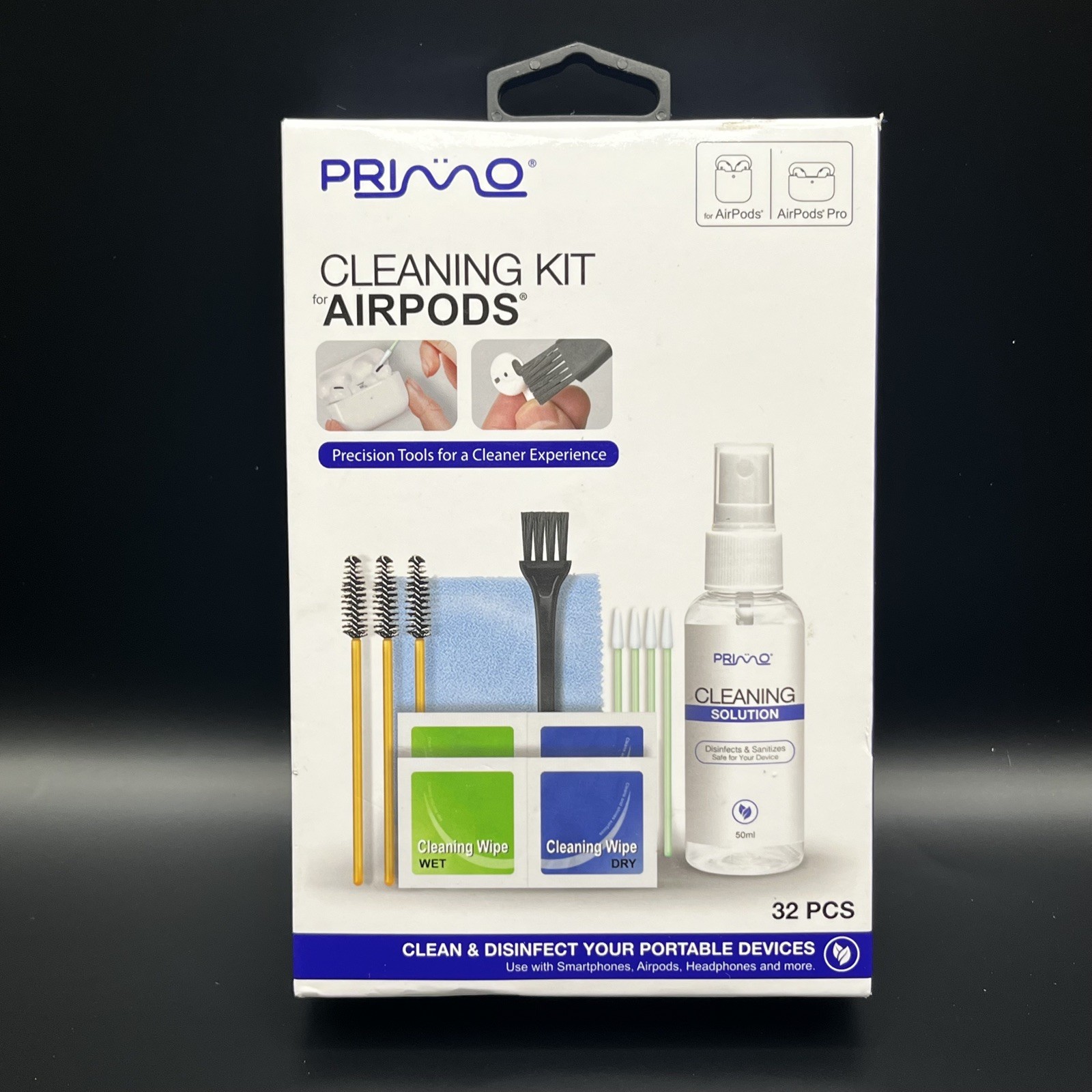 NEW Primo Just Wireless headphone Cleaning Kit with Precision Tools 32 piece 