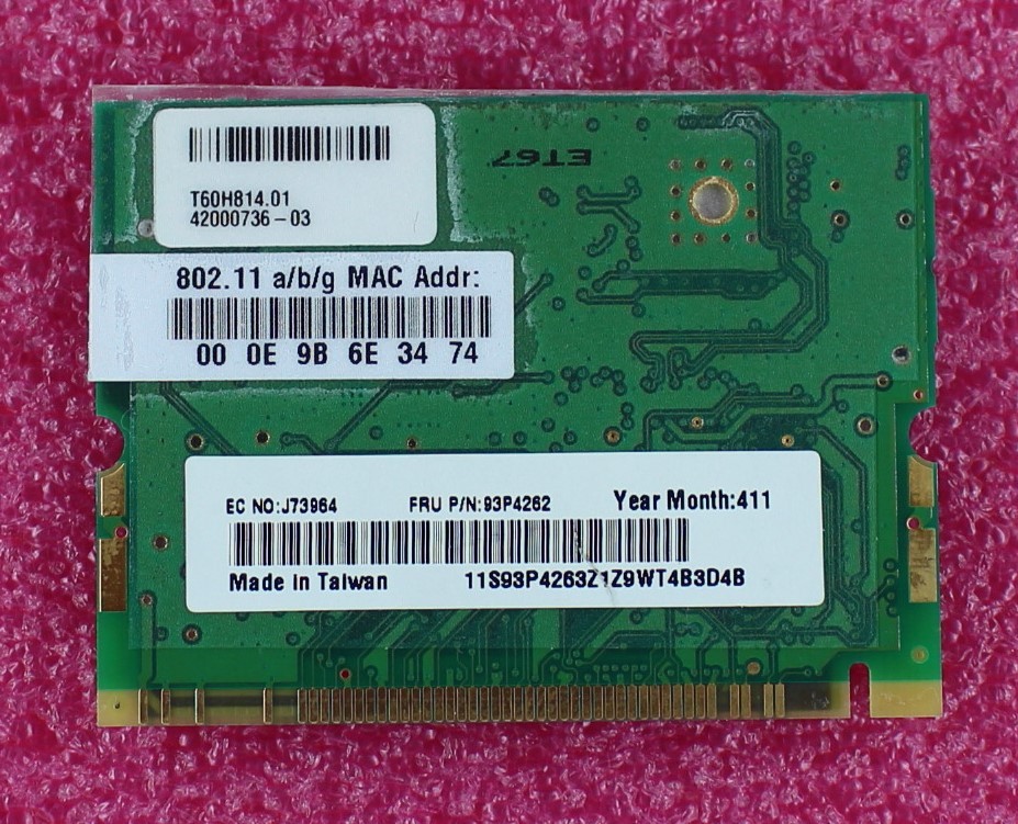 93P4262 - IBM ThinkPad G40/G41 Wireless Mini PCi CD G