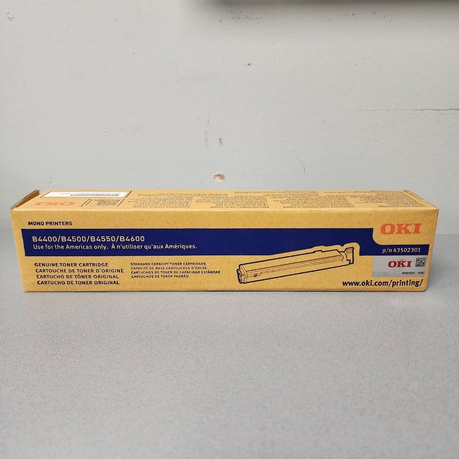OKI 43502301 Black Toner Cartridge for B4400, B4500, B4550, B4600