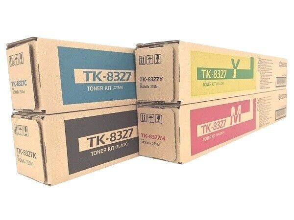 New 4 PK Genuine Kyocera Taskalfa 2551ci 2551ci Color Toner TK-8327K TK-8327M