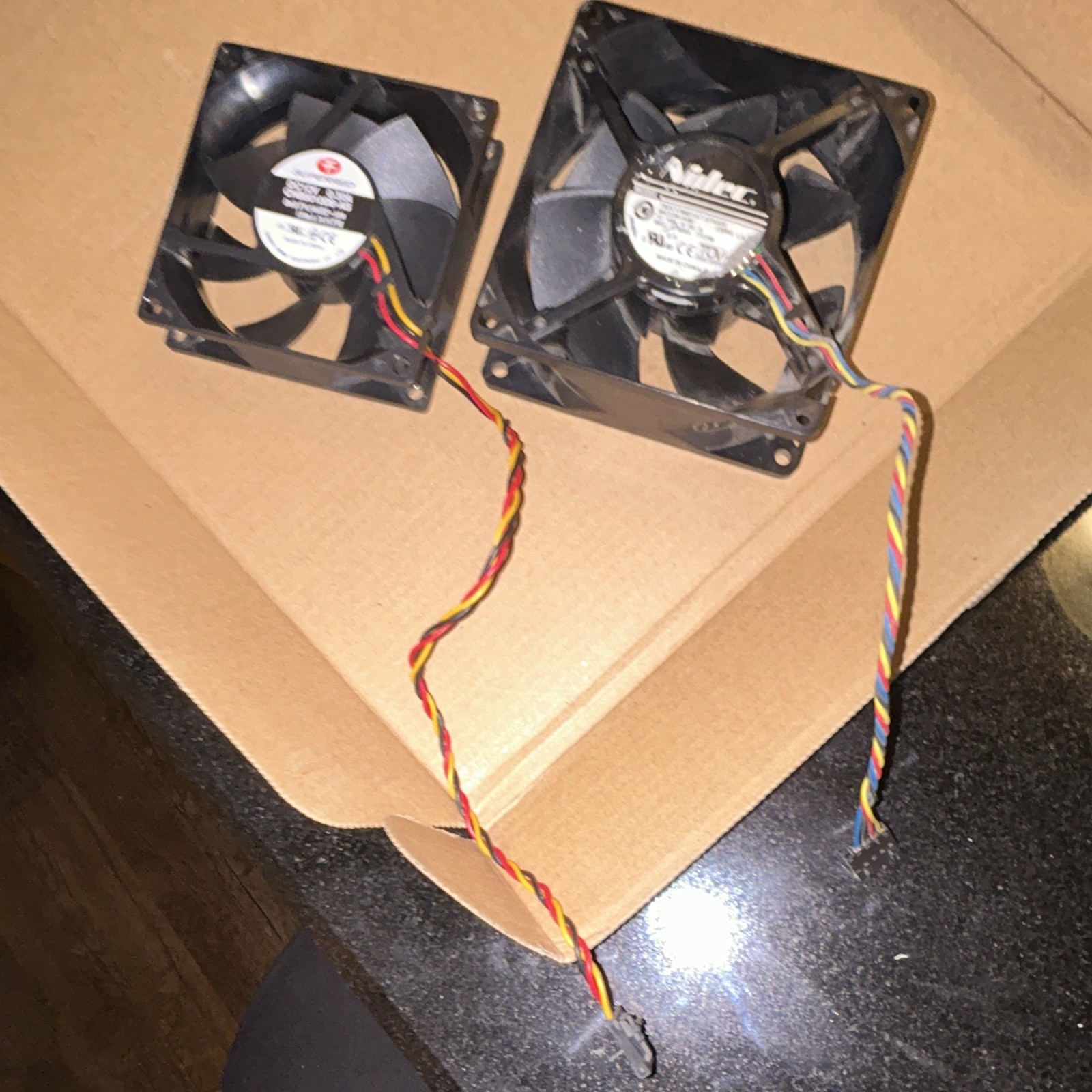 Nidec 92mm 12V 4-Pin Ball Bearing Case Fan 2700RPM 22CFM Dell 2 Pack