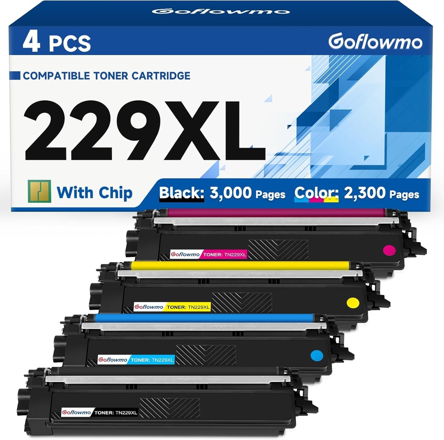 TN229XL TN229 Toner Cartridges 4-Pack High Yield MFC-L3720CDW MFC-L3780CDW