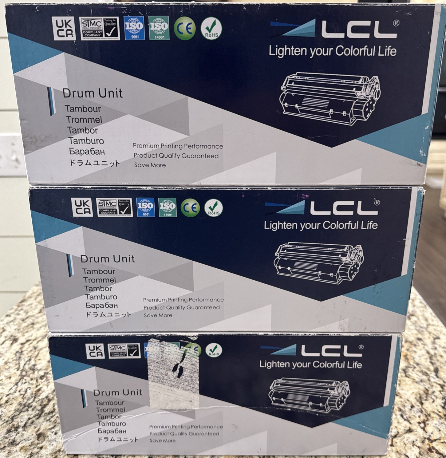 LCL Drum Unit Replacement for Printer Brother DR-223 DR223, Pack of 3