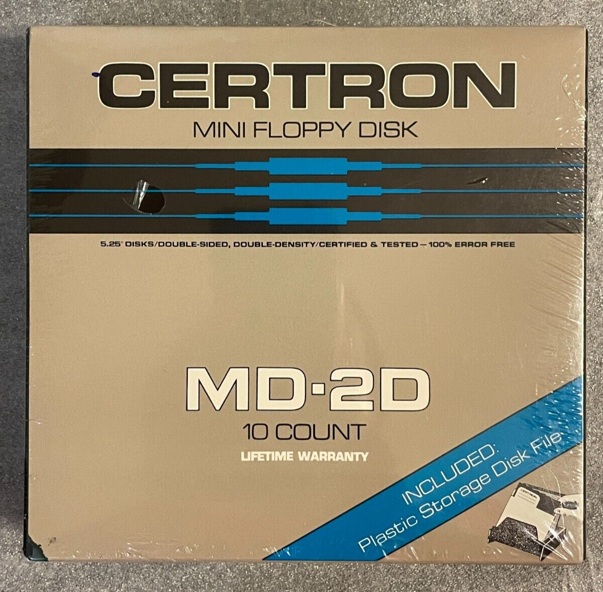 Certron Mini Floppy Disk MD-2D 5.25" Disks Double sided  10 Count Sealed E