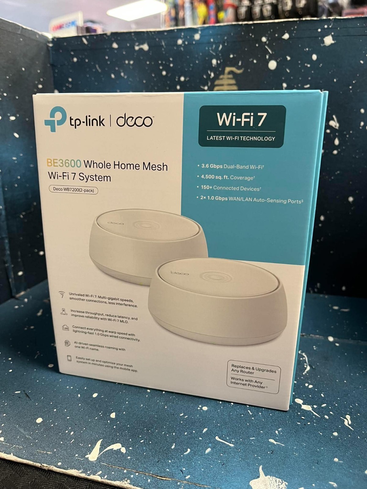 New TP-Link Deco WB7200 (2-Pack) Whole Home Mesh Wi-Fi 7 System BE3600