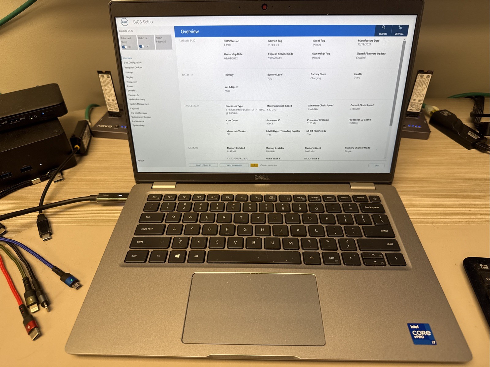 Dell Latitude 5420 Laptop Lot – Qty 3 – Intel Core i7-1185G7 – 8GB RAM