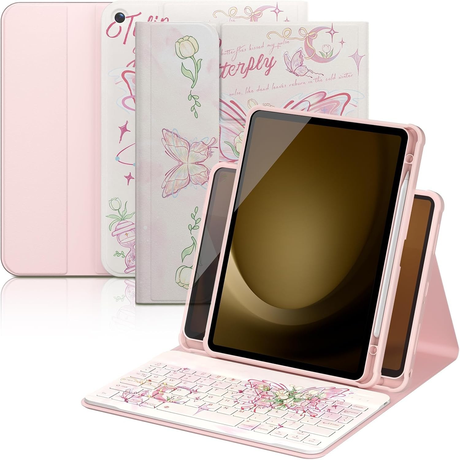 Case for Galaxy Tab A11 Plus 11-Inch, 360 Rotating Cover with Backlit Keyboard