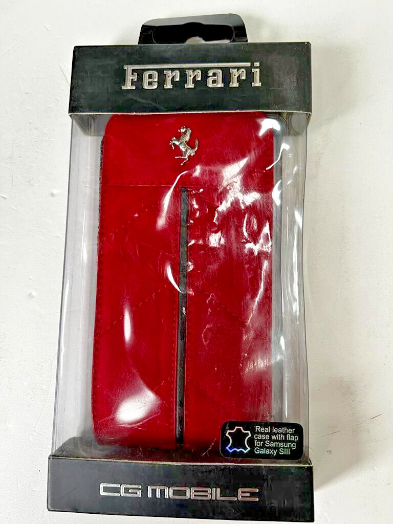 Ferrari CG MOBILE - REAL LEATHER CASE WITH FLAP FOR SAMSUNG GALAXY S111