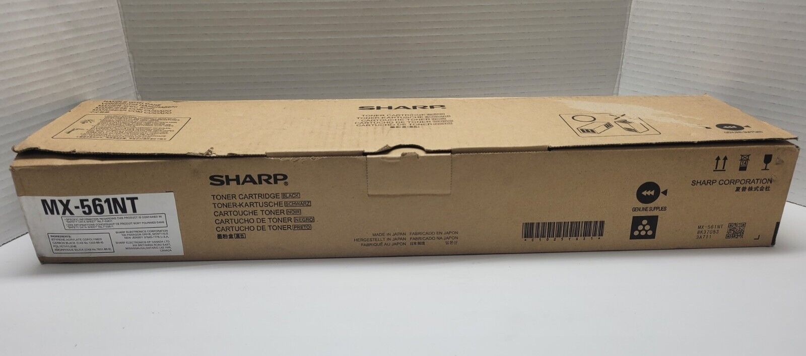 Sharp MX-561NT Genuine Toner Cartridge - Black - Open box New 