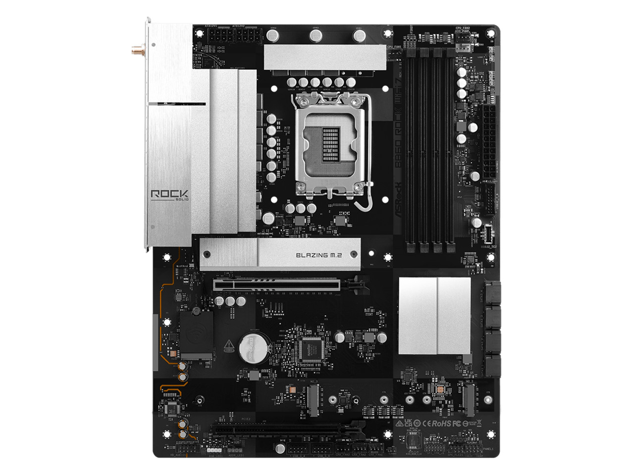 ASRock B860 Rock WiFi 7 LGA 1851 Intel B860 ATX Motherboard