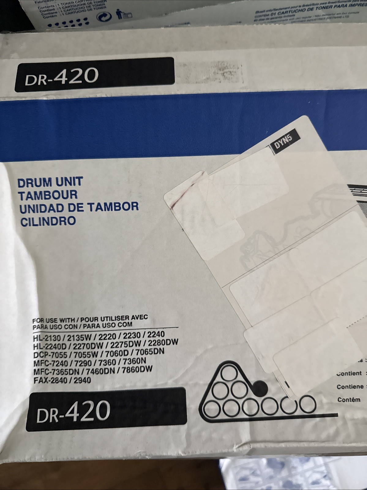 GENUINE - BROTHER DR-420 DRUM UNIT - 12,000 PAGES - OPEN BOX Foil Unoened
