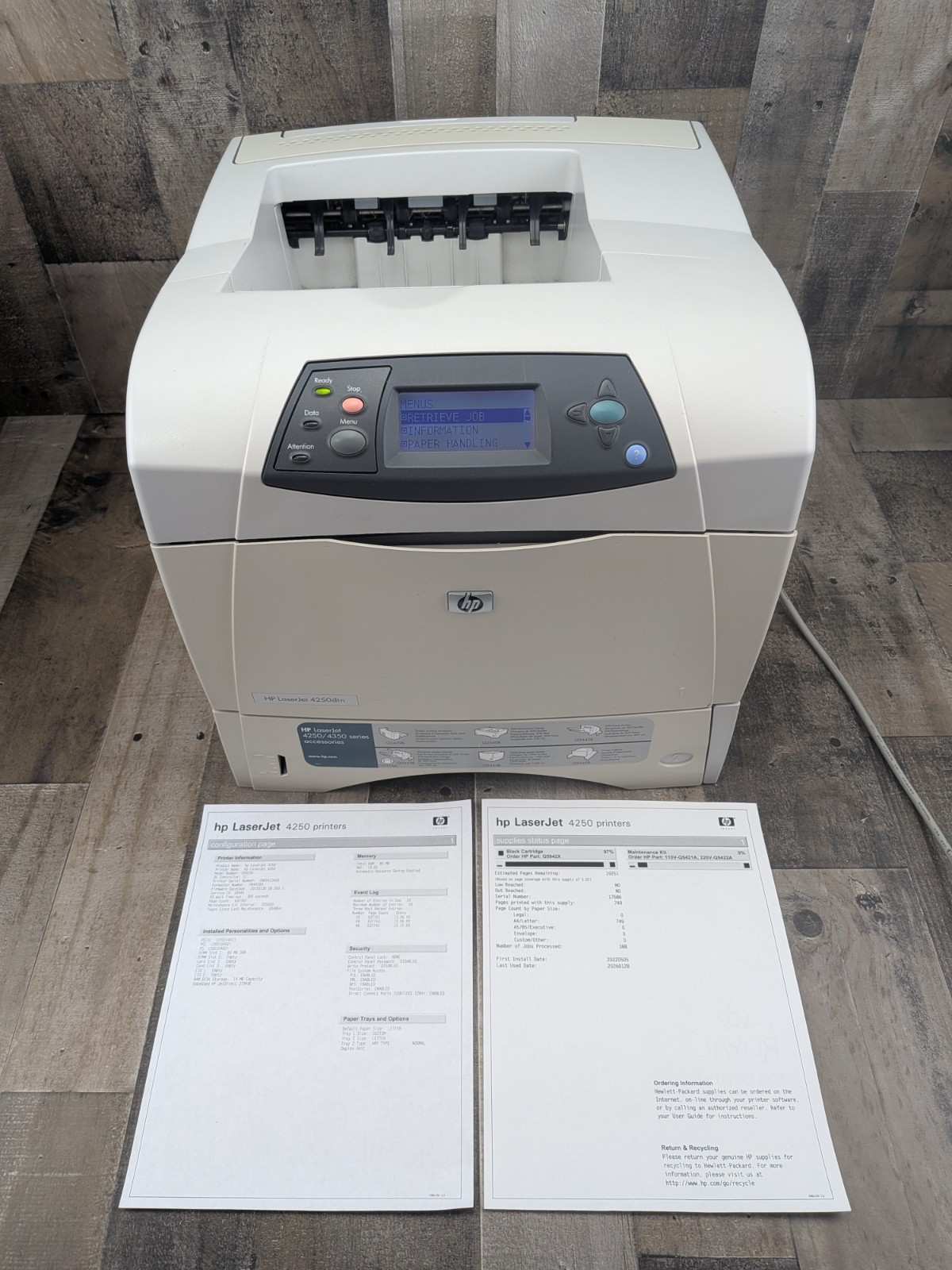 HP Laserjet 4250n 4250 Laser Printer    Q5403A