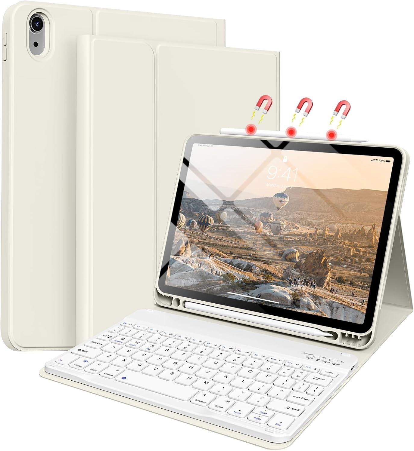 Keyboard Case for iPad Air 11" M4/M3/M2 & Air 5th/4th Gen 10.9" Wireless Detacha