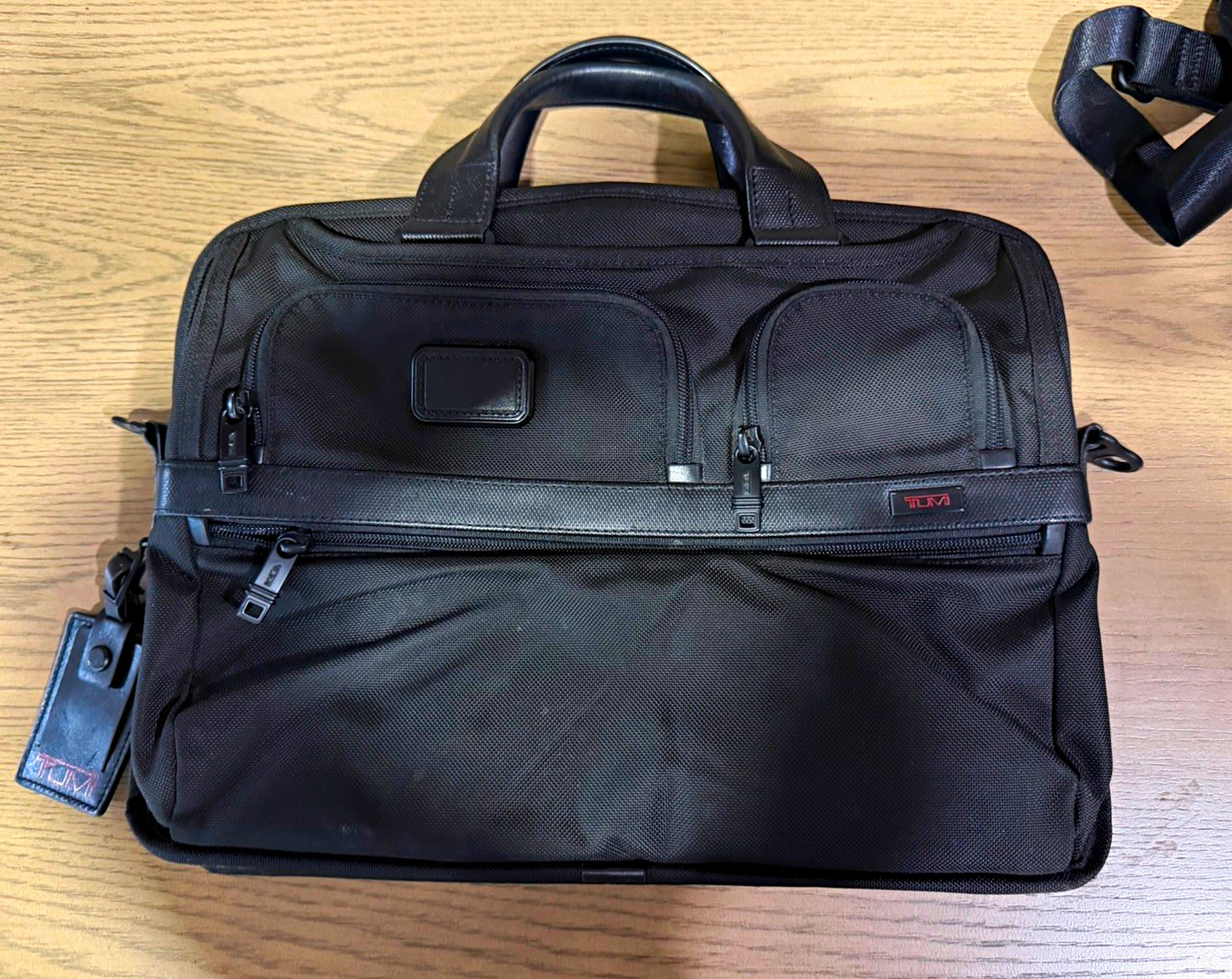 Tumi T-Pass Black Nylon Laptop Briefcase