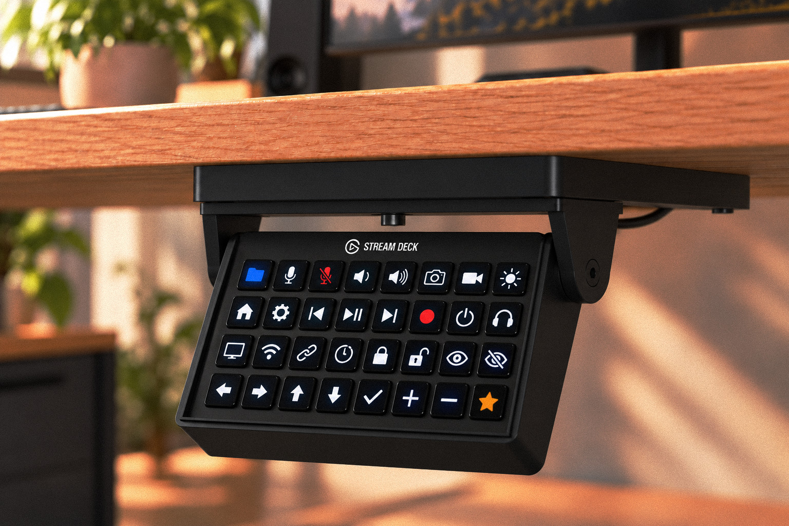 Elgato Stream Deck XL 32-Key Under-Desk Adjustable Mount