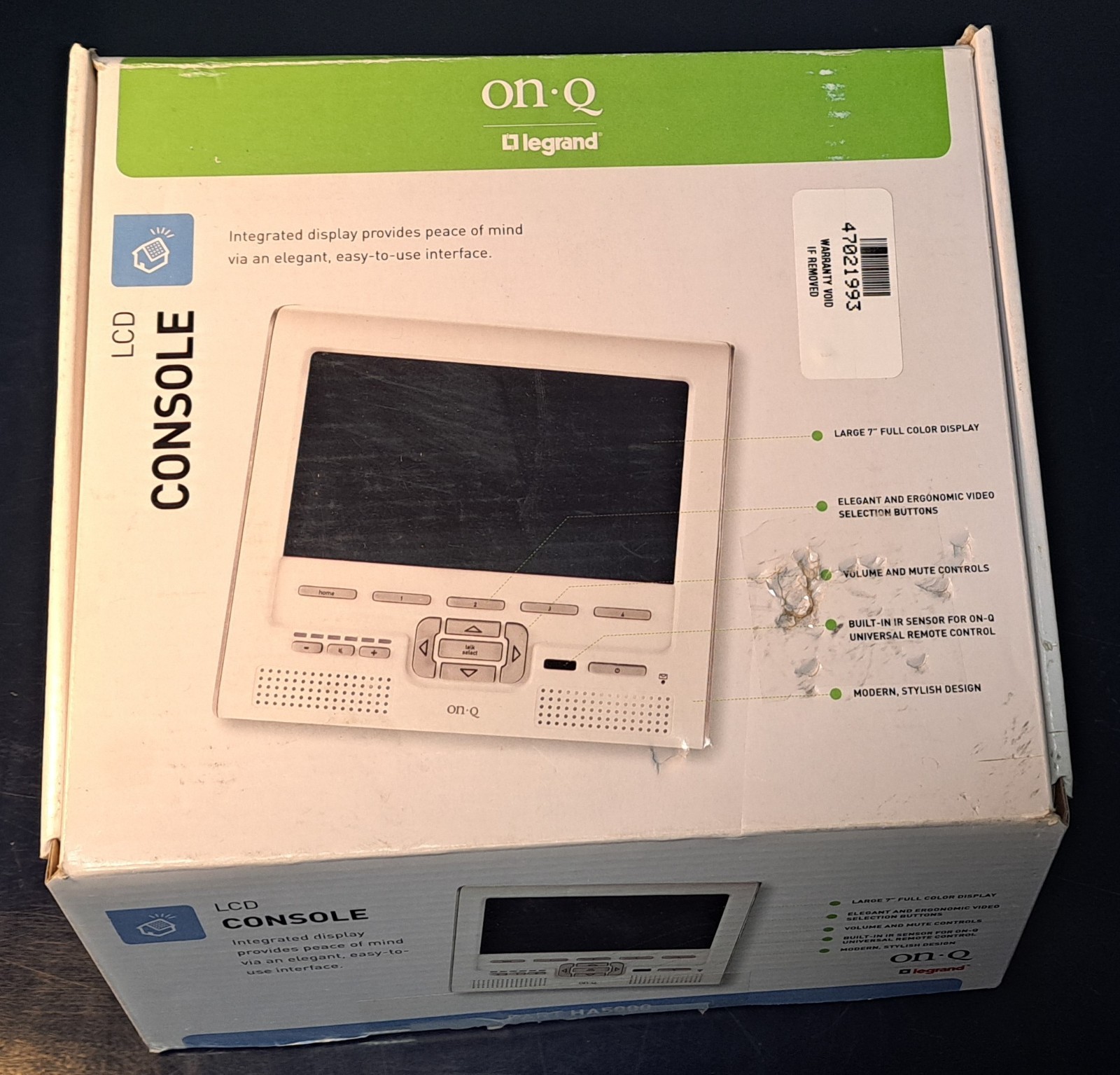 Legrand On-Q LCD Console, HA5000-WH
