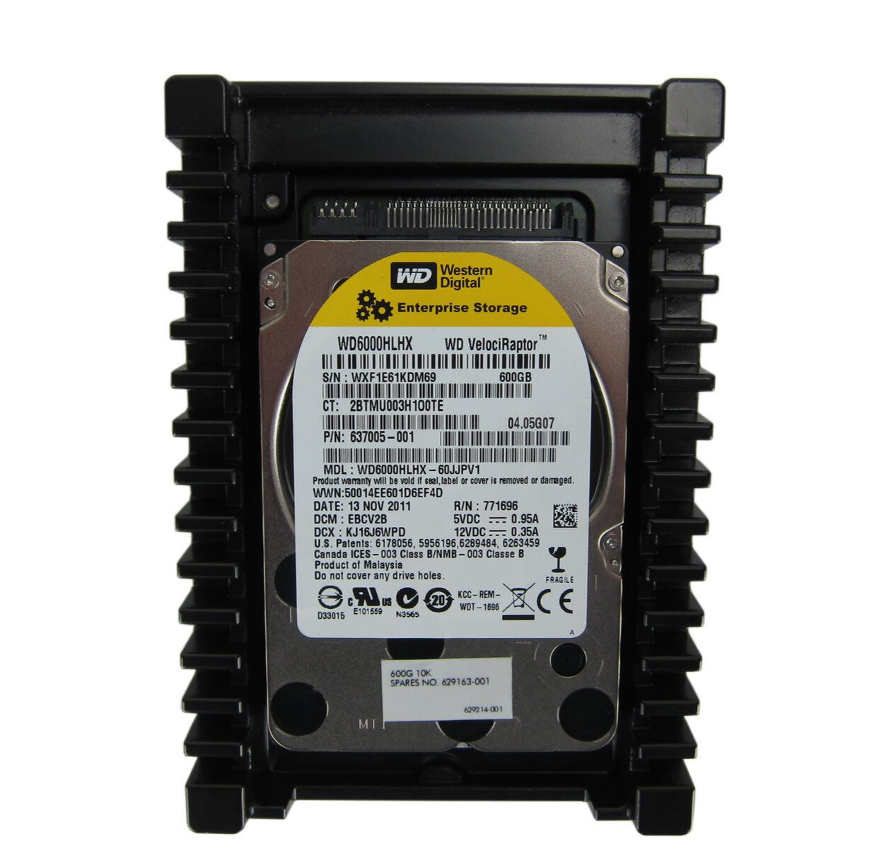 HP 600GB 10K RPM SATA 3.5" Hard Drive WD6000HLHX 637005-001