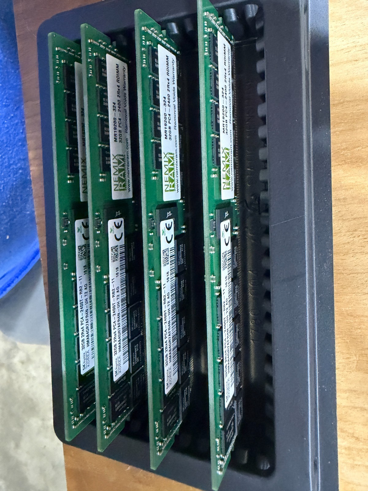 NEMIX RAM 32GB Sticks (4x32GB) DDR4-2400T MR19200-324