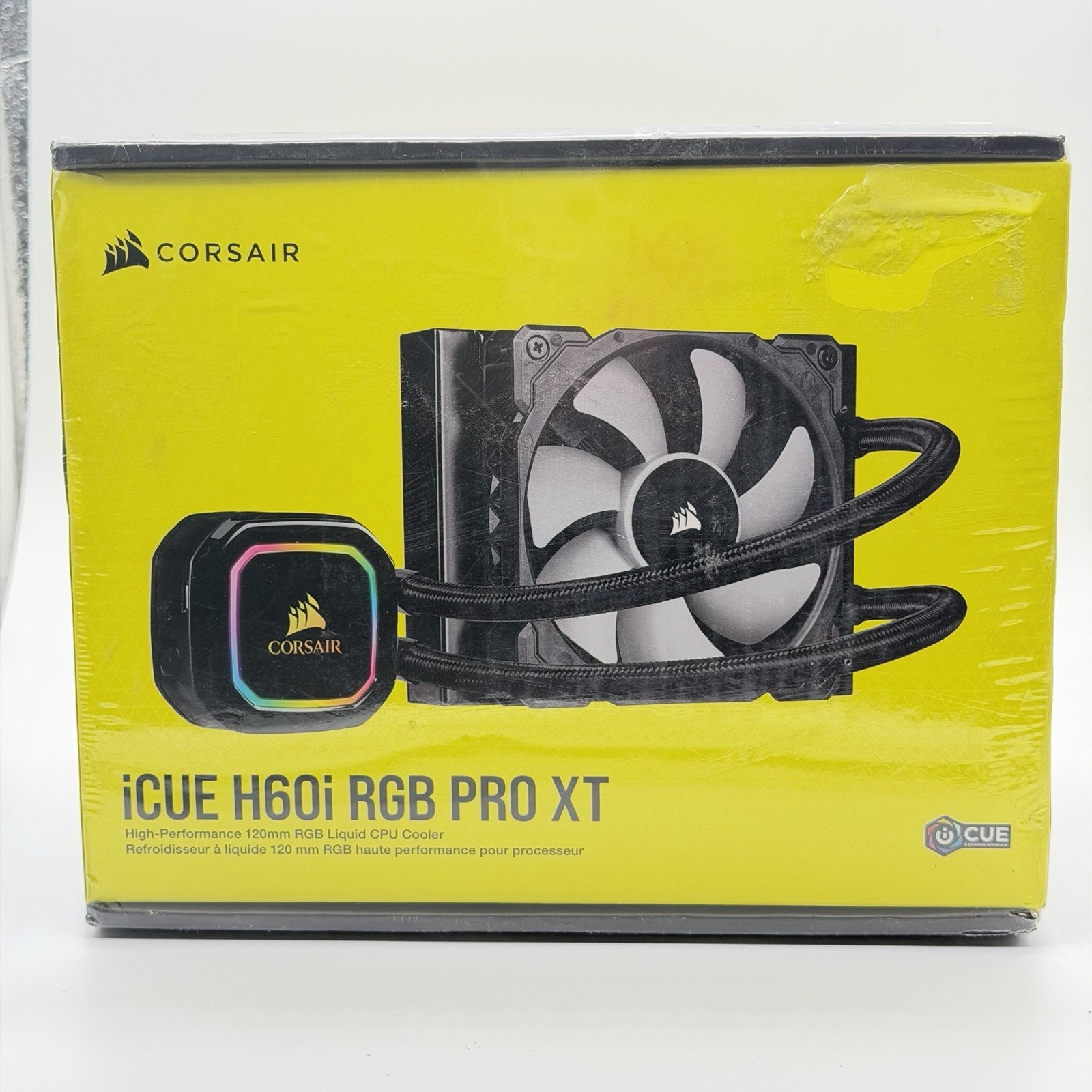 NEW SEALED CORSAIR iCUE H60i RGB PRO CPU LIQUID COOLER 120mm 400-2400 RPM LED