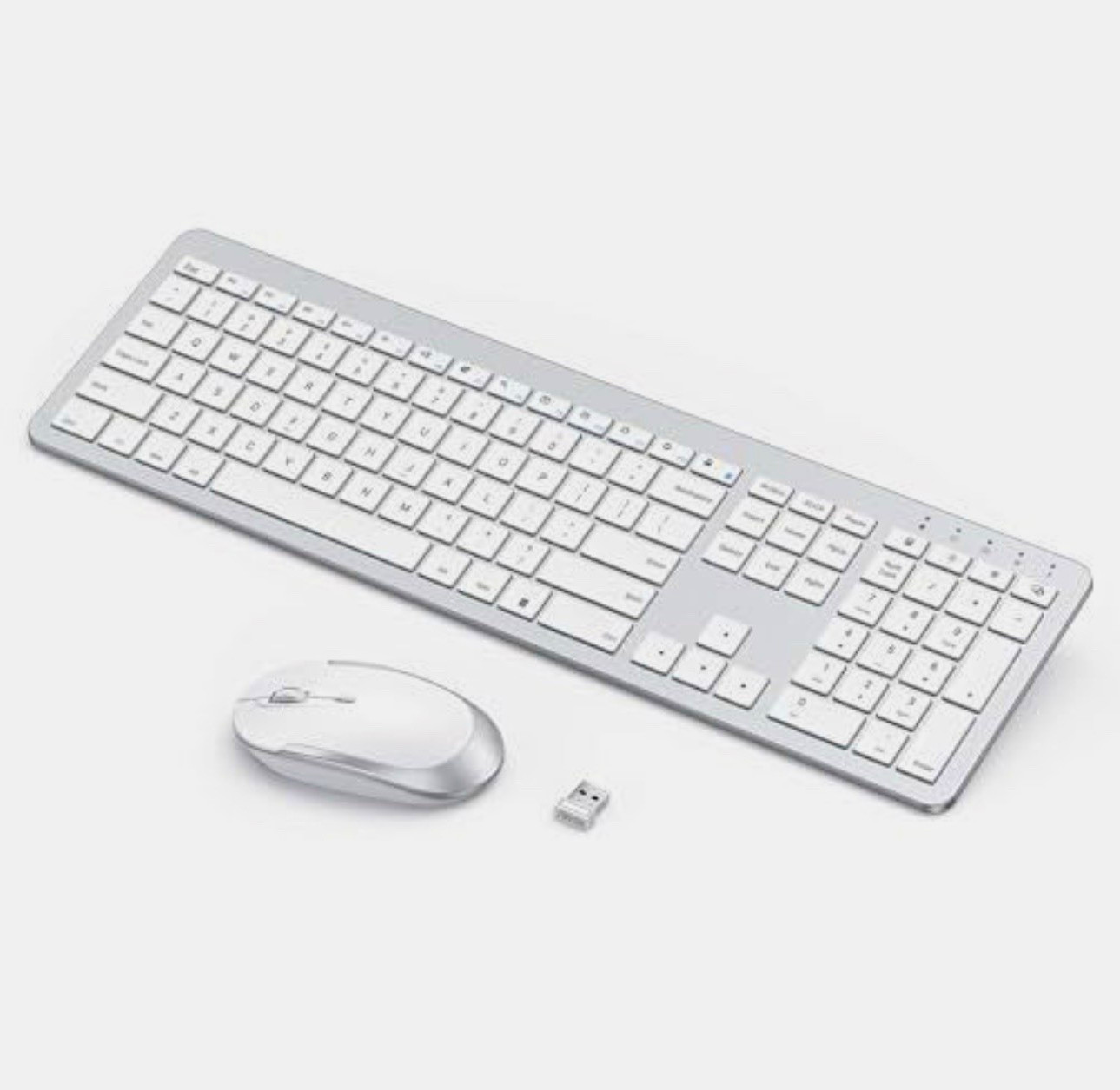 Seenda SK38-3 Slim Wireless Rechargeable Keyboard Mouse Combo, USB, QWERTY