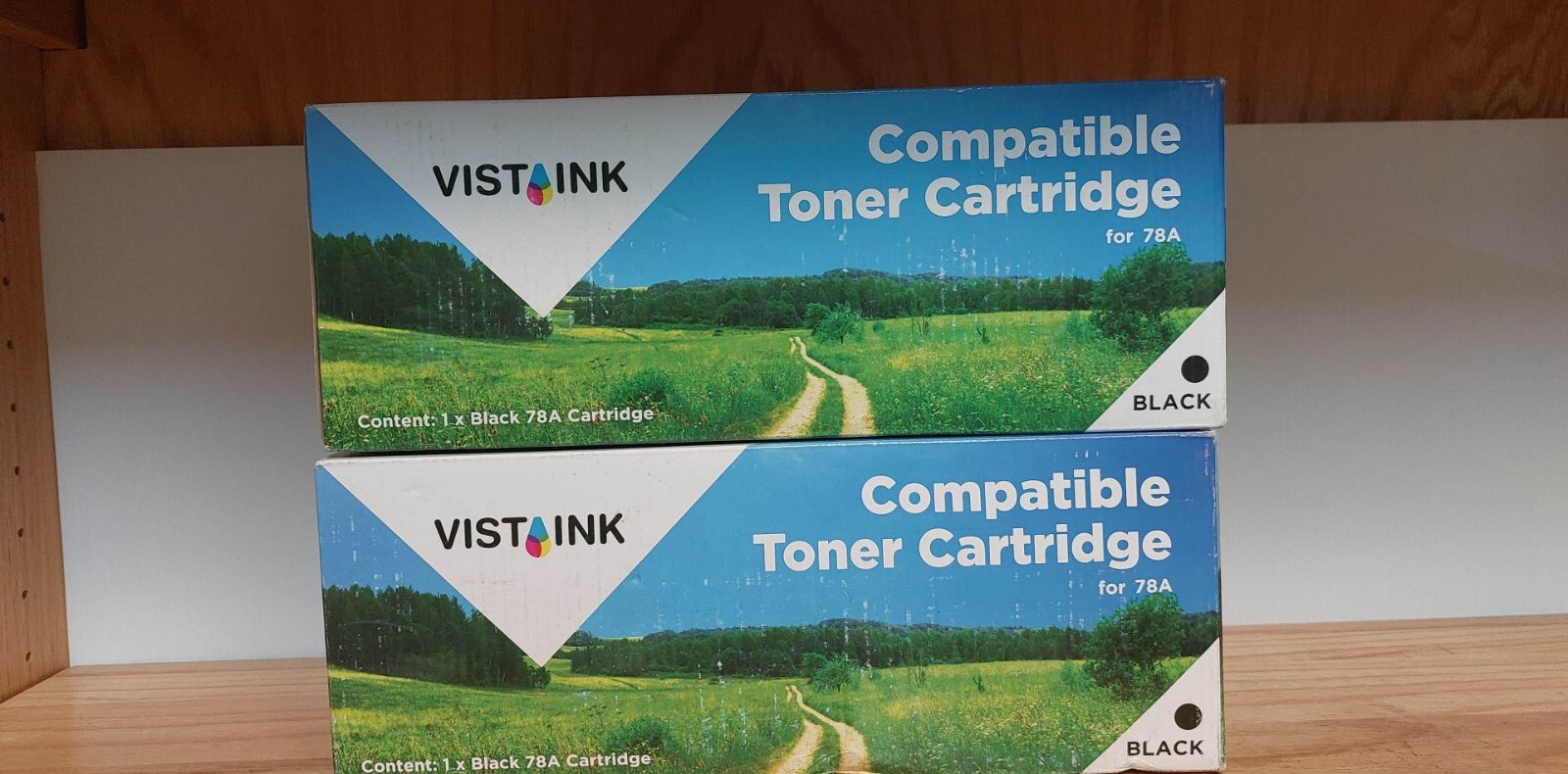 2 Pack- Vista Ink Compatible Black Toner Cartridge Replacement for HP 78A CE278A