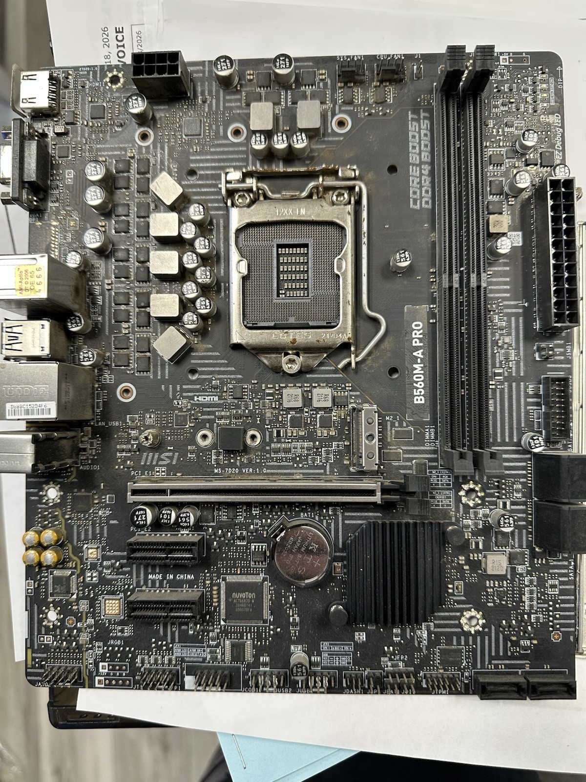 MSI B560M-A PRO LGA 1200 Intel B560 SATA 6Gb/s Micro ATX Intel Motherboard